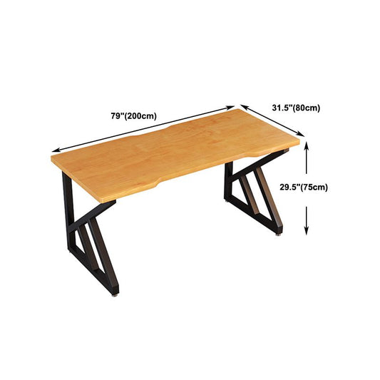 Escritorio ergonómico de 29.5 pulgadas escritorio amarillo rectangular escritorio de oficina