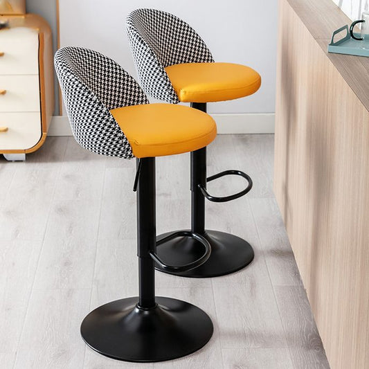 Modern Style Bar-stool with Adjustable Height Footrest Metal Leg for Counter Bar Clearhalo 'Bar Furniture' 'Bar Stools' 'bar_stools' 'furn' 'furn_bar_stools' 'furniture_bar_stools' 'Kitchen & Dining Furniture' 'kitchen&dining_furn' 'kitchen' 'kitchen_furn' Furniture' 1200x1200_bc649652-48fd-42e1-97ca-bc7933ec51ad