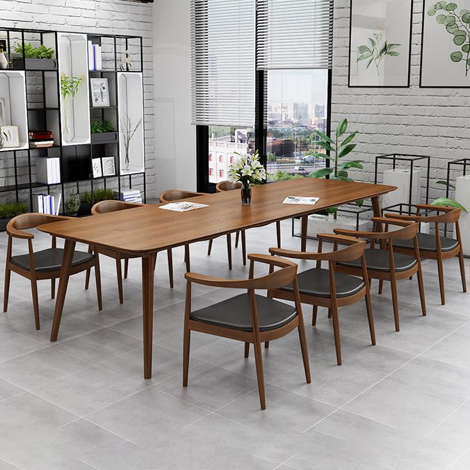Solid Wood Contemporary Dining Table Rectangle Table with 4 Legs Clearhalo ' dining_table' 'Dining Tables & Seating' 'Dining Tables' 'furn' 'furn_dining_table' 'Furniture' 'furniture_dining_table' 'Kitchen & Dining Furniture' 'kitchen&dining_furn' 'kitchen' 'kitchen_dining_table' 1200x1200_bc6572c2-493f-4556-8ab3-f956bccc55e2