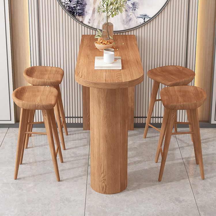 1/3/4/5 pezzi tavolo in legno massiccio e set di sgabelli fini moderni set da bar moderno