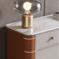 Commode contemporaine en pierre de 15,6 pouces de largeur avec 6 tiroirs