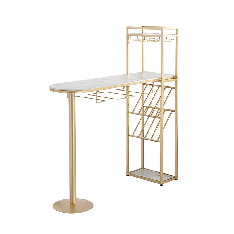 Tavolo da bar a forma irregolare in pietra sinterizzato tavolo da bar lussuoso con doppio piedistallo