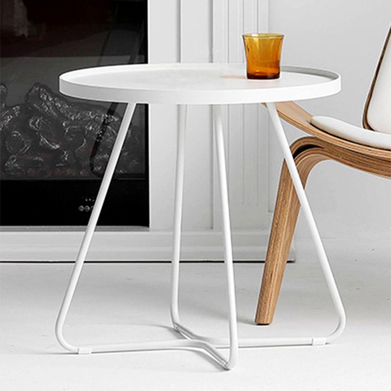 Mid-Century Metal Sled End Table Round Side Table for Living Room Clearhalo 'Coffee & Accent Tables' 'End & Side Tables' 'end_side_tables' 'furn' 'furn_end_side_tables' 'Furniture' 'Living Room Furniture' 1200x1200_bc6c2ad6-f6f8-469e-b25b-6f1d3fd40055