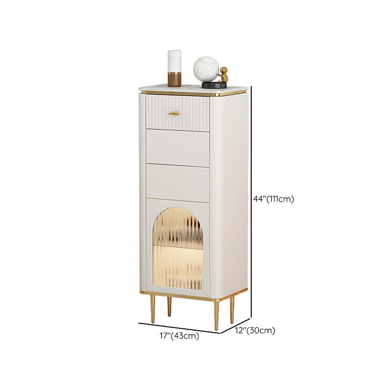 Commode classique de coffre de rangement de Glam de coffre de stockage en pierre de largeur de 11,7 pouces