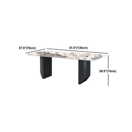 Moderno 1/5/6/7 pezzi set da pranzo tavolo da pranzo in pietra rettangolo per sala da pranzo