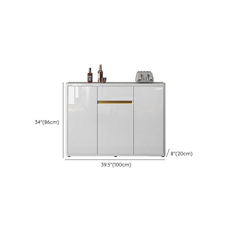 Credenza in pietra a buffet moderno con armadi e cassetti