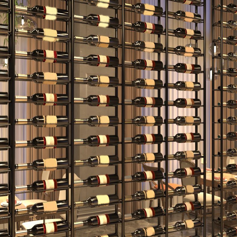 Porta di vino per vino in bottiglia per pavimenti per pavimenti industriali in nero