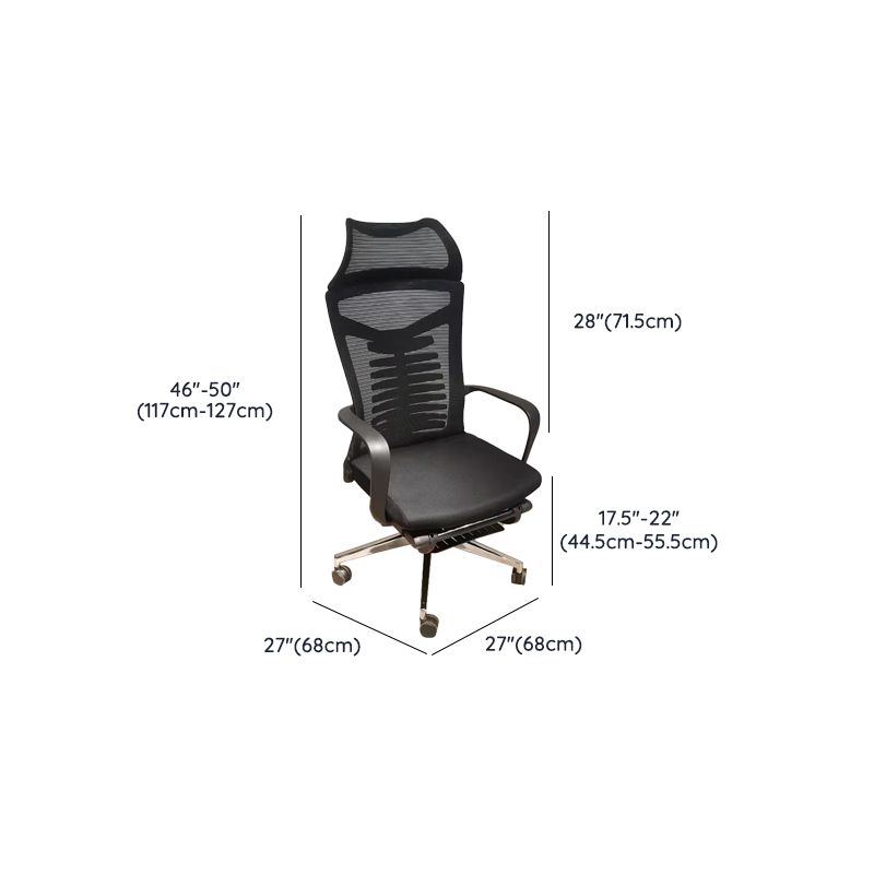 Modern Swivel Chair Adjustable Seat Height Chair with Breathable Back Clearhalo 'furn' 'furn_office_chair' 'Furniture' 'Office Chairs' 'Office Furniture' 'office_chair' 1200x1200_bc720327-f092-4e3e-bbc7-8d0e11ad35bd