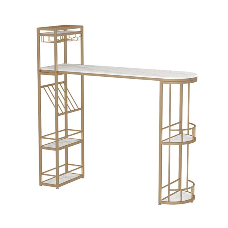 Set da bistrot stile glam Tavolo da bar in pietra da 1/3 pezzi con sgabelli imbottiti