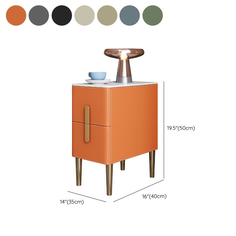 Table de nuit de table de table de table de table glam classique avec 2 tiroirs