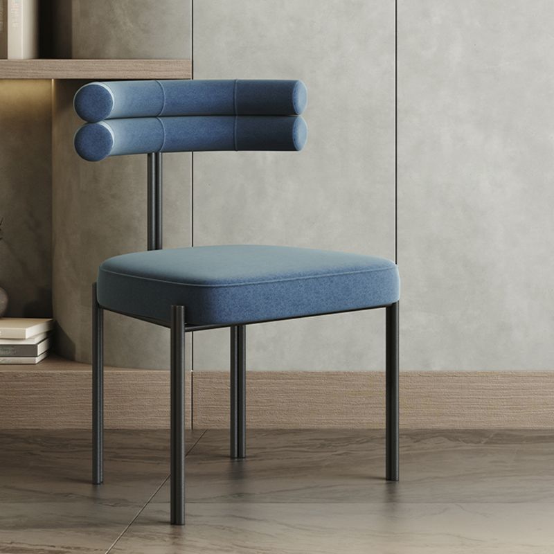 Minimalist Open Back Dining Side Chair Faux Leather Side Chair Clearhalo 'Dining Chairs' 'Dining Tables & Seating' 'dining_chair' 'furn' 'furn_dining_chair' 'Furniture' 'Kitchen & Dining Furniture' 1200x1200_bc759705-0697-4f46-bd91-7310d3cc817e