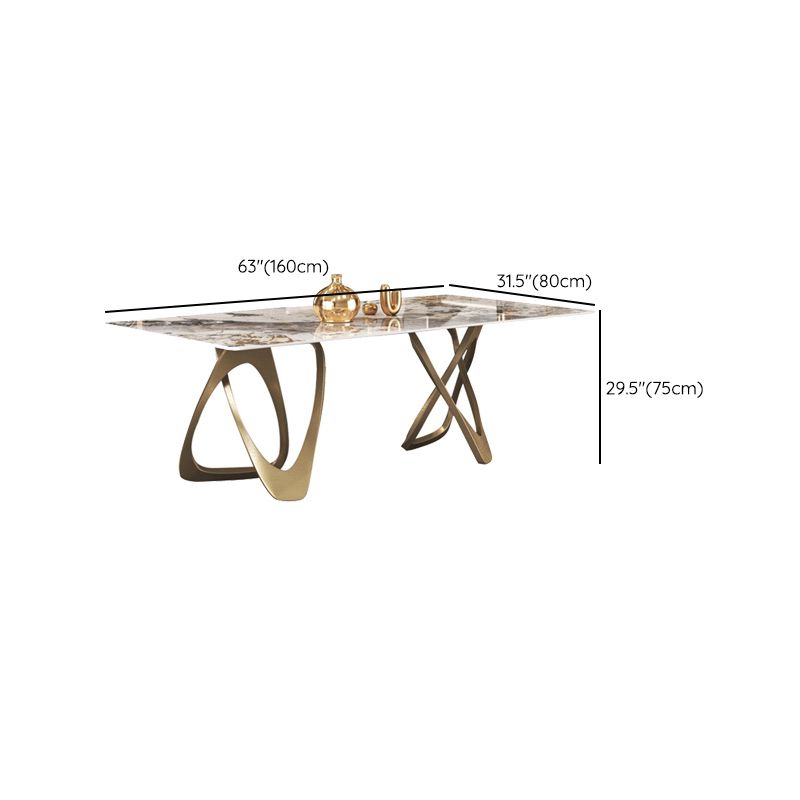 Nórdico 1/3/4/5/8 Piezas Juego de comedor Mesa de comedor de piedra rectangular para comedor