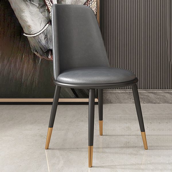 Nordic Dining Chair Armless Dining Chair with Metal Legs for Home Clearhalo 'Dining Chairs' 'Dining Tables & Seating' 'dining_chair' 'furn' 'furn_dining_chair' 'Furniture' 'Kitchen & Dining Furniture' 1200x1200_bc75c8b4-ee5d-43c8-9973-2410d47a30ca