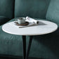 20.47" Tall Contemporary Style Side End Table Metal Pedestal Round Sofa Side Accent Table