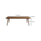 Rectangular Shaped Wooden Conference Table 4 Legs Task Desk in Brown