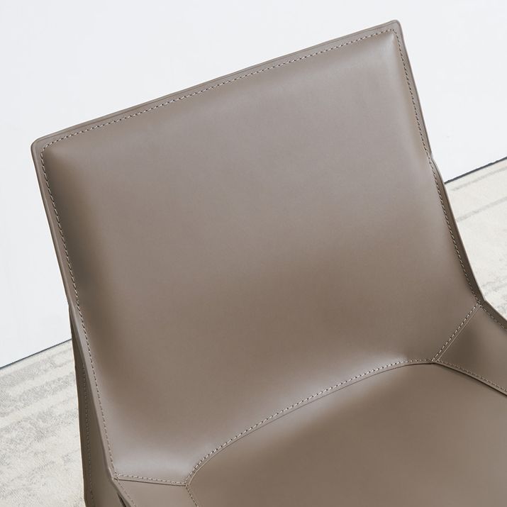 Designer Style Home Leather Chair Matte Finish Parsons Dining Side Chair Clearhalo ' kitchen&dining_furn' 'Dining Chairs' 'Dining Tables & Seating' 'dining_chair' 'furn' 'furn_dining_chair' 'Furniture' 'furniture_dining_chair' 'Kitchen & Dining Furniture' 'kitchen' 1200x1200_bc787fc4-92d7-46d3-8387-7e5fab9a418f