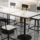 Modern Stone and Metal Dinette Set 1/2/5 Pieces White Table Set for Coffee Shop