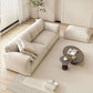 Fabric Sofa with Bolster Pillows Contemporary Apartment Seating
