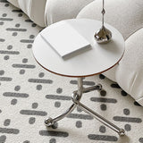 Mesa de 3 patas de acero moderna Dia de 11 "Mesa de noche de madera de madera