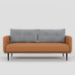 Square Arm Sofa Sofa 31.5" D x 29.53" H Faux Leather/Linen Sofa Clearhalo 'furn' 'furn_sofas' 'Furniture' 'furniture_sofas' 'kitchen' 'kitchen_sofas' 'Living Room Furniture' 'Sofa' 'sofas' 1200x1200_bc7dbd85-40d5-4cf2-bb55-d6a32d9b56ba