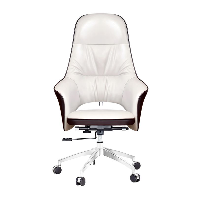 Chrome Metal Base Contemporary Office Chair Adjustable Task Chair with Wheels Clearhalo 'furn' 'furn_office_chair' 'Furniture' 'furniture_office_chair' 'Office Chairs' 'Office Furniture' 'office_chair' 1200x1200_bc7e5b74-5086-4da8-84aa-969588d1b9f9