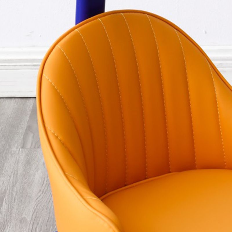 Modern Metal Barstool Faux Leather Counter Stool with Iorn 4 Legs Clearhalo 'Bar Furniture' 'Bar Stools' 'bar_stools' 'furn' 'furn_bar_stools' 'Furniture' 'Kitchen & Dining Furniture' 1200x1200_bc7e90b4-13bc-4121-a32f-e9ec272a4a52