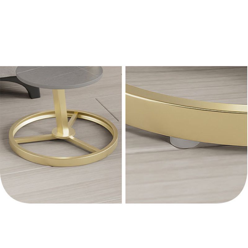 Modern Abstract Corner Table Round Slate Side End Table for Living Room Clearhalo 'Coffee & Accent Tables' 'End & Side Tables' 'end_side_tables' 'furn' 'furn_end_side_tables' 'Furniture' 'Living Room Furniture' 1200x1200_bc80490d-dcce-4a9b-879f-3ec89456d93c