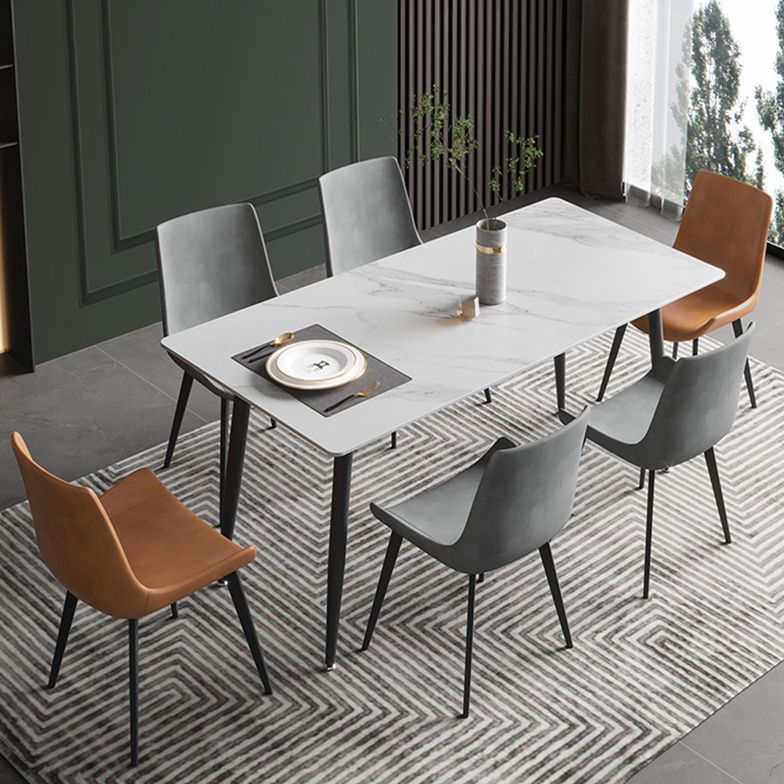Modern Rectangle Dining Table Sintered Stone Dining Table with 4 Legs for Home Kitchen Dinner Clearhalo ' dining_table' 'Dining Tables & Seating' 'Dining Tables' 'furn' 'furn_dining_table' 'Furniture' 'furniture_dining_table' 'Kitchen & Dining Furniture' 'kitchen&dining_furn' 'kitchen' 'kitchen_dining_table' 1200x1200_bc8088c4-595f-45eb-8f2b-df6436afbd4c