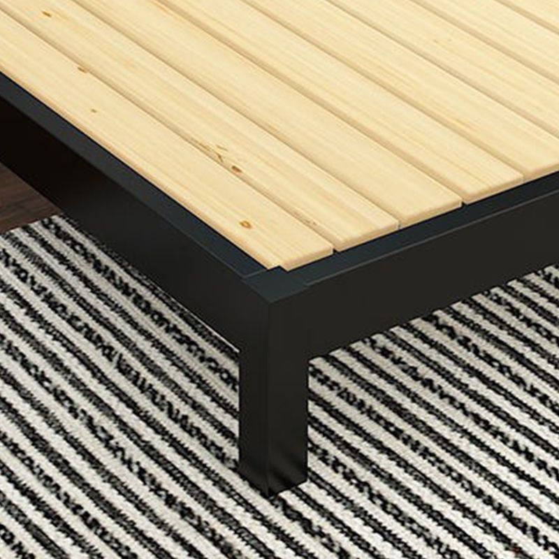 Letto standard metallico glam con testiera a frame aperto, 78 pollici