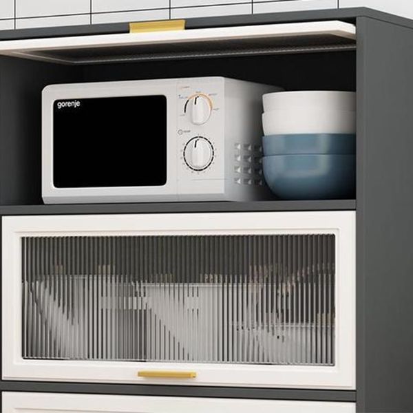 Sideboidale ingegnerizzato in stile Glam Porte in vetro in legno Sideboard per cucina