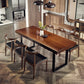 Industrial 1/5/7 Pieces Dining Set Rectangle Pine Wood Dining Table for Dining Room Clearhalo 'Dining Room Sets' 'Dining Tables & Seating' 'dining_room_set' 'furn' 'furn_dining_room_set' 'Furniture' 'Kitchen & Dining Furniture' 1200x1200_bc83179b-fba4-407c-a6e8-263d0e594733