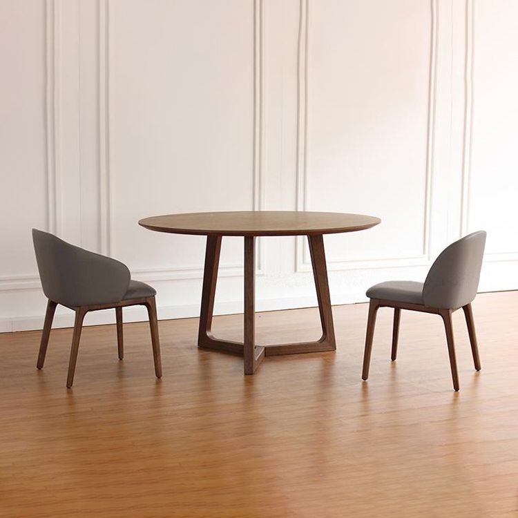 Modern Oak Solid Wood Table Round Dining Table with Wooden Pedestal Base Clearhalo ' dining_table' 'Dining Tables & Seating' 'Dining Tables' 'furn' 'furn_dining_table' 'Furniture' 'furniture_dining_table' 'Kitchen & Dining Furniture' 'kitchen&dining_furn' 'kitchen' 'kitchen_dining_table' 1200x1200_bc861195-128f-4e58-b4e8-0ef0ace86353