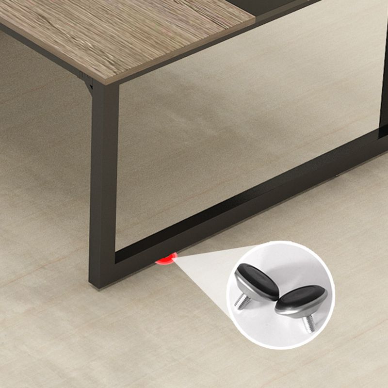 Modern Style Manufactured Wood Office Desk Rectangular Desk with Metal Sled Clearhalo 'furn' 'furn_office_desk' 'Furniture' 'Office Desks' 'Office Furniture' 'office_desk' 1200x1200_bc871f95-2ae2-42dd-8fb2-87dbd104966e