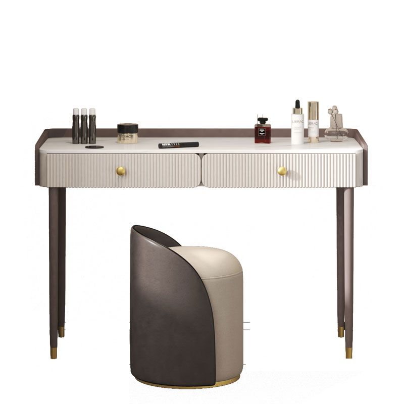 Steen Top ijdelheid Tabel 2/4 Opbergladen Krandtafel met spiegel en gewatteerde ontlasting