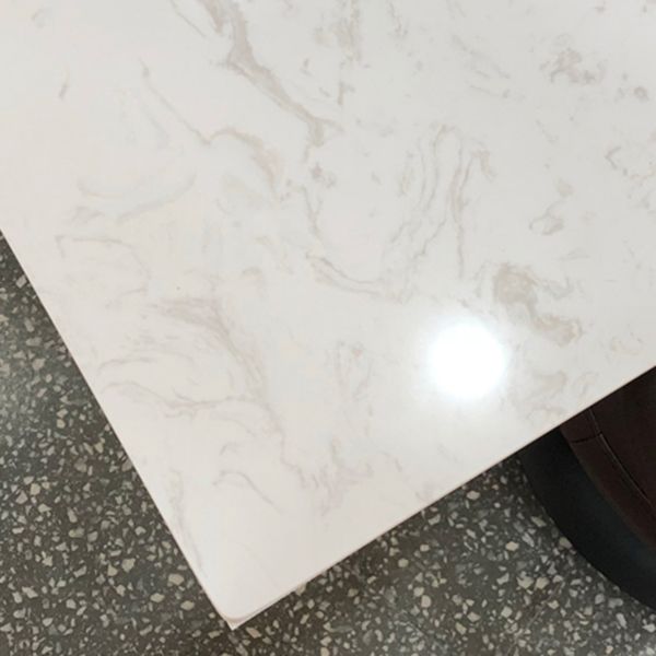 Glam Rectangle Faux Marble Pub Bar Table Indoor Metal Bar Dining Table with Sled Pedestal Clearhalo 'Bar Furniture' 'Bar Tables' 'bar_tables' 'furn' 'furn_bar_tables' 'Furniture' 'furniture_bar_tables' 'Kitchen & Dining Furniture' 1200x1200_bc87ce10-da3c-4b18-ae85-63bc441793e4
