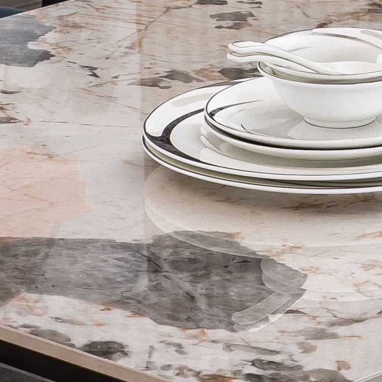 Sintered Stone Table for Restaurant Industrial Rectangle Dining Table with 4 Legs Clearhalo 'Dining Tables & Seating' 'Dining Tables' 'dining_table' 'furn' 'furn_dining_table' 'Furniture' 'furniture_dining_table' 'Kitchen & Dining Furniture' 'kitchen' 'kitchen_dining_table' 1200x1200_bc888bfe-1cc9-402b-bb4f-5fe4a87aeab2