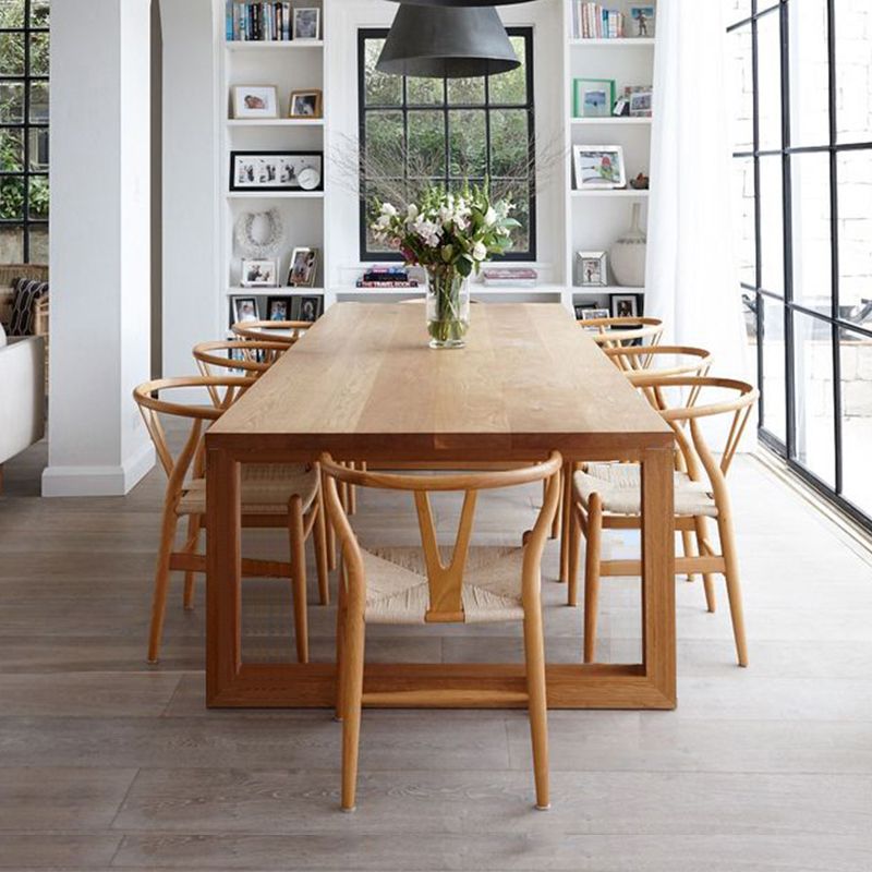 Rectangle Simplicity Dining Table Pine Solid Wood Table with Double Pedestal for Dining Room Clearhalo ' dining_table' 'Dining Tables & Seating' 'Dining Tables' 'furn' 'furn_dining_table' 'Furniture' 'furniture_dining_table' 'Kitchen & Dining Furniture' 'kitchen&dining_furn' 'kitchen' 'kitchen_dining_table' 1200x1200_bc893b08-89b0-4d4d-948f-14bf7a1b4398