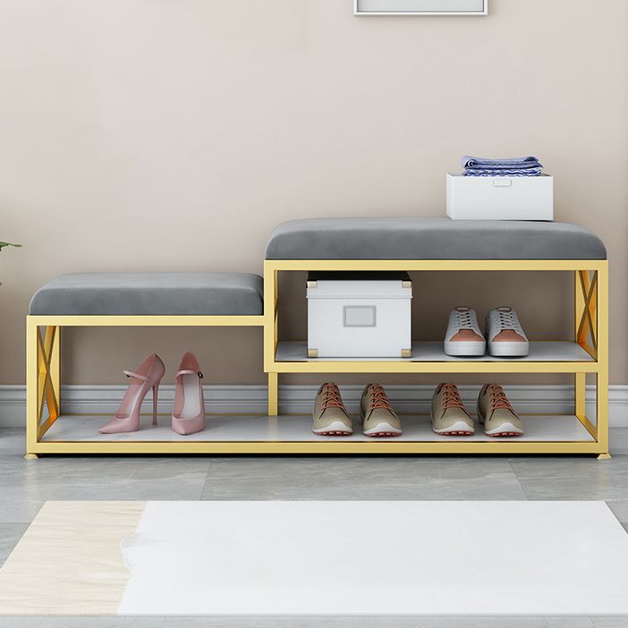 14" W Glam Seating Bench Cushioned Rectangle Shoe Storage Entryway and Bedroom Bench Clearhalo 'Benches' 'Chairs & Seating' 'furn' 'furn_benches' 'Furniture' 'Living Room Furniture' 1200x1200_bc8a25d0-37ce-4922-920a-9814bb32ca85