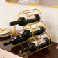 Metal Countertop Wine Glass Rack Modern Stackable Wine Bottle Holder in Gold Clearhalo 'furn' 'furn_wine_racks' 'Furniture' 'Kitchen & Dining Furniture' 'Wine Racks' 'wine_racks' 1200x1200_bc8a9b4d-56e5-4730-ad23-2e78eeab63e9