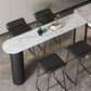 White Modern Style Table in Faux Marble and Metal Milk Tea Shop Bar Table Clearhalo 'Bar Furniture' 'Bar Tables' 'bar_tables' 'furn' 'furn_bar_tables' 'Furniture' 'furniture_bar_tables' 'Kitchen & Dining Furniture' 1200x1200_bc8ab3f7-5156-435e-8c15-26d4a72d300c