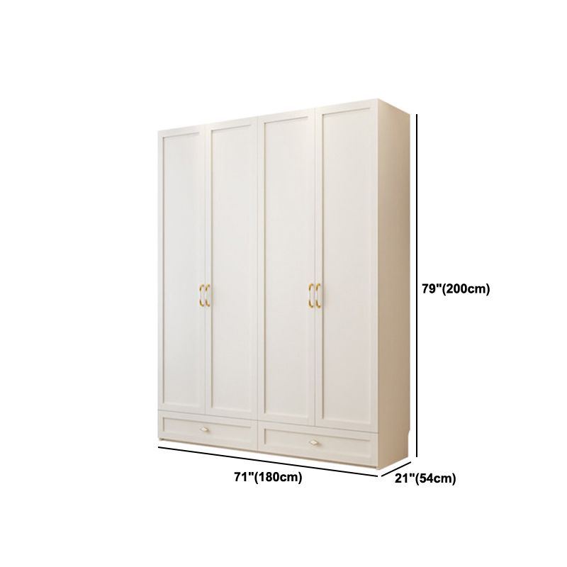 Witte garderobe kast gemeten houten garderobe armoire met lade