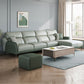 37.8 "W echt lederen vierkante arm sectionals bank, moderne Chesterfield Sectionals
