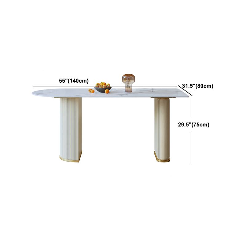 Set da pranzo in pietra sinterizzata stile Glam Set da pranzo da 1/3/5 pezzi per zone pranzo