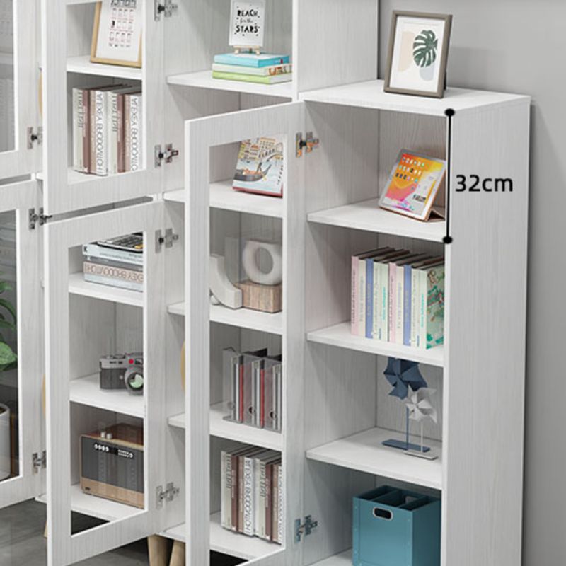 Engineered Wood Standard Bookshelf Modern White Bookcase with Shelves Clearhalo 'Bookcases' 'furn' 'furn_bookcases' 'Furniture' 'Office Furniture' 1200x1200_bc8ea856-dbf4-45a5-bbb5-fee71b00a785