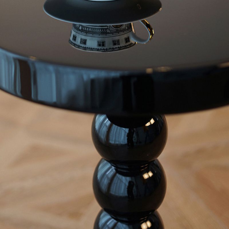 Tavolo da ginnastica laterale contemporanea tondo per il soggiorno in legno in legno massiccio