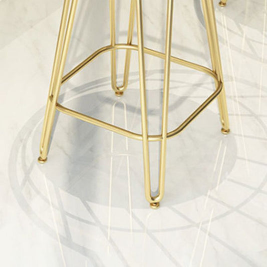 Glam Backrest Stools Metal Barstool with Gold Metal Legs for Bar Clearhalo 'Bar Furniture' 'Bar Stools' 'bar_stools' 'furn' 'furn_bar_stools' 'Furniture' 'Kitchen & Dining Furniture' 1200x1200_bc8fda4a-3a72-4127-a4b7-baa114d88ac4