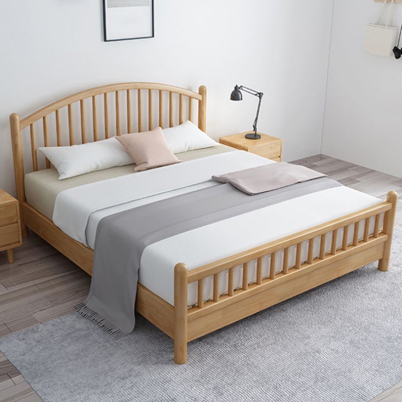 Letto scandinavo largo 84,65 pollici telaio in legno massiccio con testiera