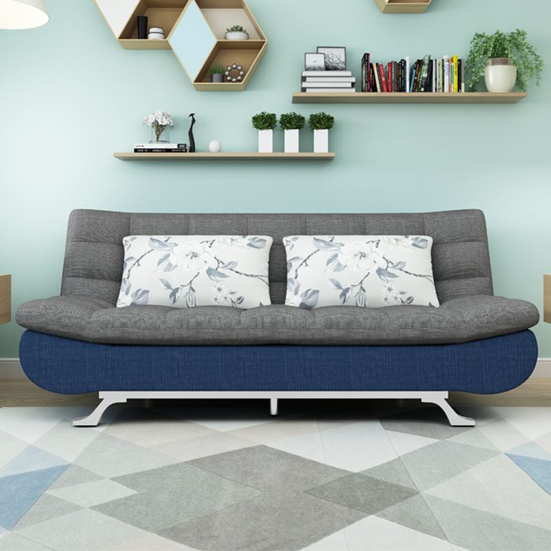 74.80" W √ó 33.46" D √ó 35.43" H Linen Biscuit Back Armless Sofa with Storage Clearhalo 'furn' 'furn_sofas' 'Furniture' 'furniture_sofas' 'kitchen' 'kitchen_sofas' 'Living Room Furniture' 'Sofa' 'sofas' 1200x1200_bc93bfcf-7528-4bf0-98cd-5eda31c34dbe