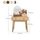 Scandinavian Wooden Vanity Desk with Drawers Makeup Dressing Table Set