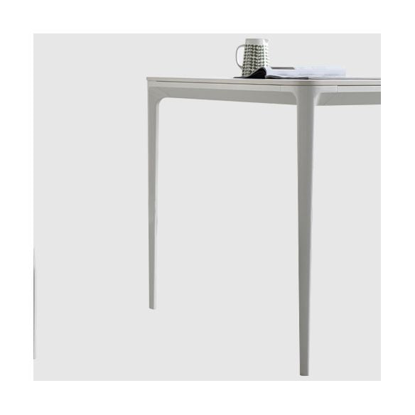 Modern White Kitchen Dining Table Sintered Stone Rectangle Dining Table with 4 Legs Base Clearhalo ' dining_table' 'Dining Tables & Seating' 'Dining Tables' 'Furniture' 'furniture_dining_table' 'Kitchen & Dining Furniture' 'kitchen&dining_furn' 'kitchen' 'kitchen_dining_table' 1200x1200_bc942974-6a60-4a6d-87d8-53339b606d9f